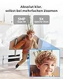 Reolink 5MP PTZ WLAN Überwachungskamera Innen, 2,4/5 GHz WiFi Baby Monitor mit Mensch/Haustiererkennung, Auto-Tracking, 3X Optischem Zoom, Heimüberwachungskamera für Ältere Kids, 2-Wege-Audio, E1 Zoom - 2