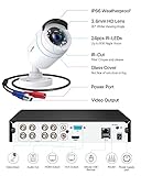 ZOSI 1080P Aussen Verkabelt Überwachungskamera Set mit 1TB HDD, 8CH H.265+ DVR, 4X 2MP Kabelgebunden Outdoor Bullet Kamera mit BNC Kabel, 24/7 Videoaufzeichnung - 4
