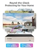 ZOSI 1080P Aussen Verkabelt Überwachungskamera Set mit 1TB HDD, 8CH H.265+ DVR, 4X 2MP Kabelgebunden Outdoor Bullet Kamera mit BNC Kabel, 24/7 Videoaufzeichnung - 5