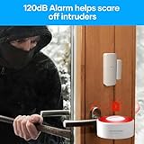 AGSHOME Alarmanlage 8-teiliges, Smart Home Alarmanlage Haus mit APP, WLAN Alarmanlage Set mit Sirene, 5 Fenster Tür Sensoren Und 2 Fernbedienungen, Alarmanlage für Haus, Wohnung, Wohnmobil - 3