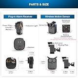800m Reichweite drahtloses Einfahrtsalarmsystem - Bewegungssensor & Detektor-Home & Office DIY Sicherheitsalarmsystem- Überwachen & Schützen von Outdoor/Indoor Eigentum- 1 Empfänger und 2 Sensoren - 6