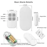 GuDoQi Türalarm Fensteralarm, 2 Fernbedienungen, 130 dB Sirene, 4 Betriebsarten, Einbruchalarm, Alarmsystem Tür und Fenster für Zuhause, Büro, Kindersicherheit - 2
