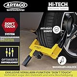 ARTAGO ART872 Hochwertige Radkralle 2in1 Ohne/Mit Alarm 120dB+LED, Die Sicherste Parkkralle, Patentiert, Rostgeschützt, Wegfahrsperre Reifenkralle für Auto Wohnmobil Wohnwagen Anhänger - 3