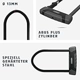 ABUS Bügelschloss Granit XPlus 540 + USH-Halterung - Fahrradschloss mit 13 mm starkem Bügel und XPlus Zylinder - ABUS-Sicherheitslevel 15-230 mm Bügelhöhe - 4