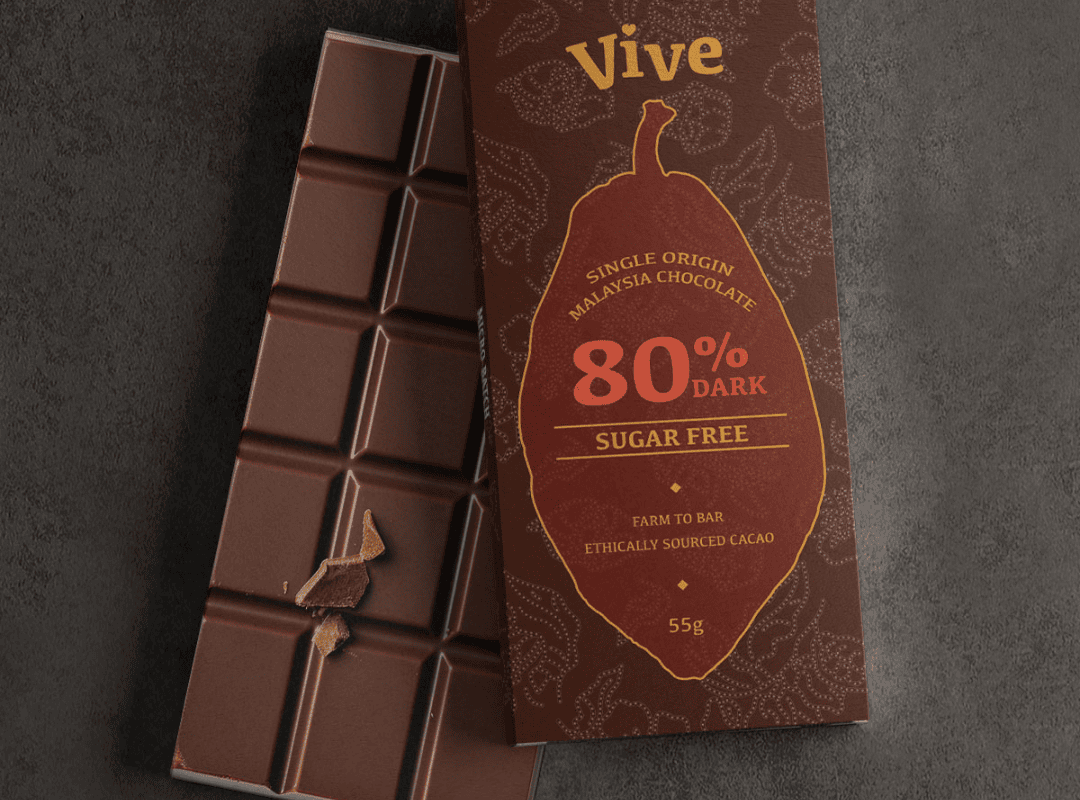 Keto-Friendly 80% Dark Chocolate with Monk Fruit Extract