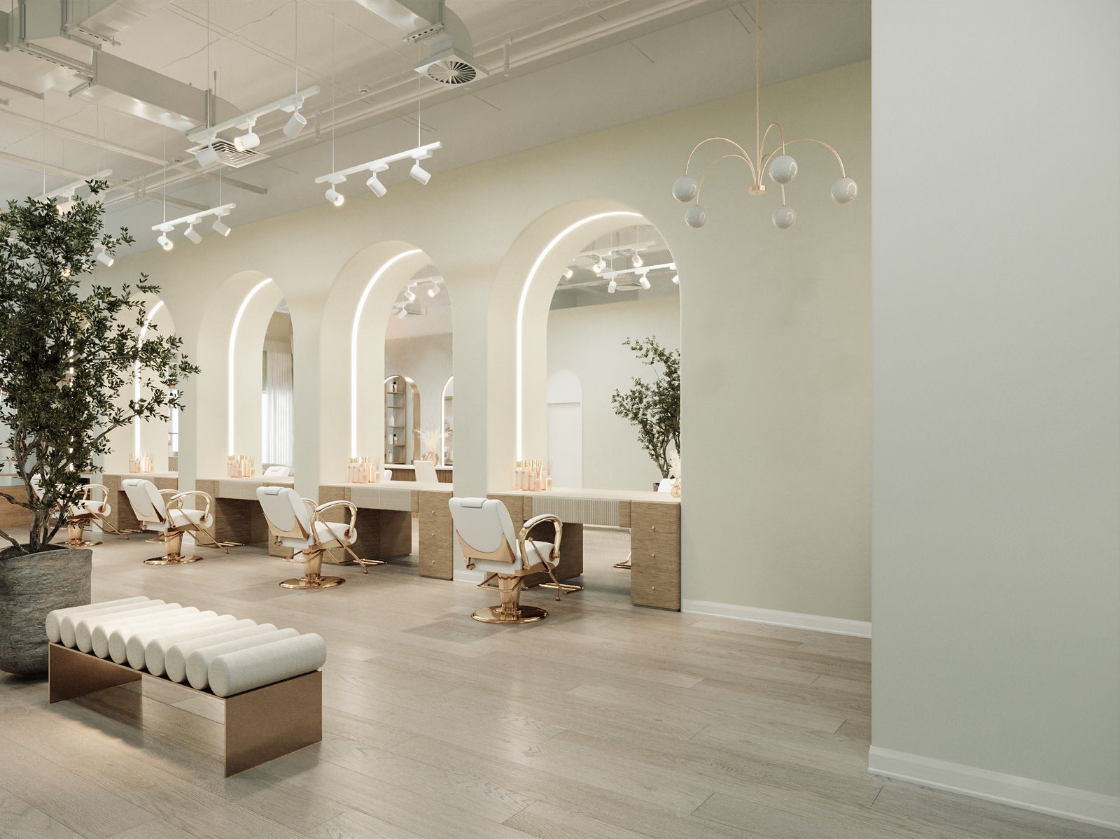 ivry beauty salon styling stations