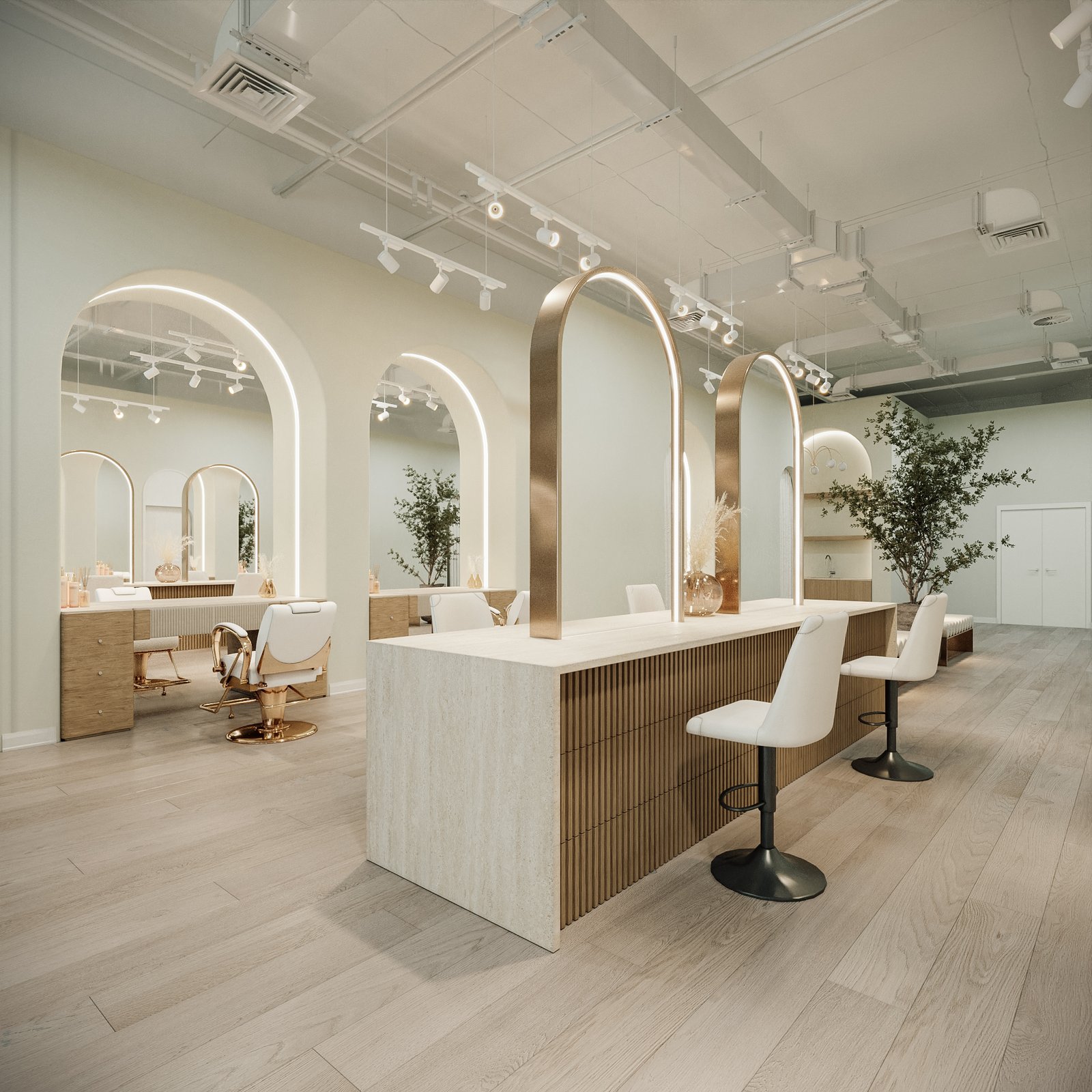 luxury hair salon interior design