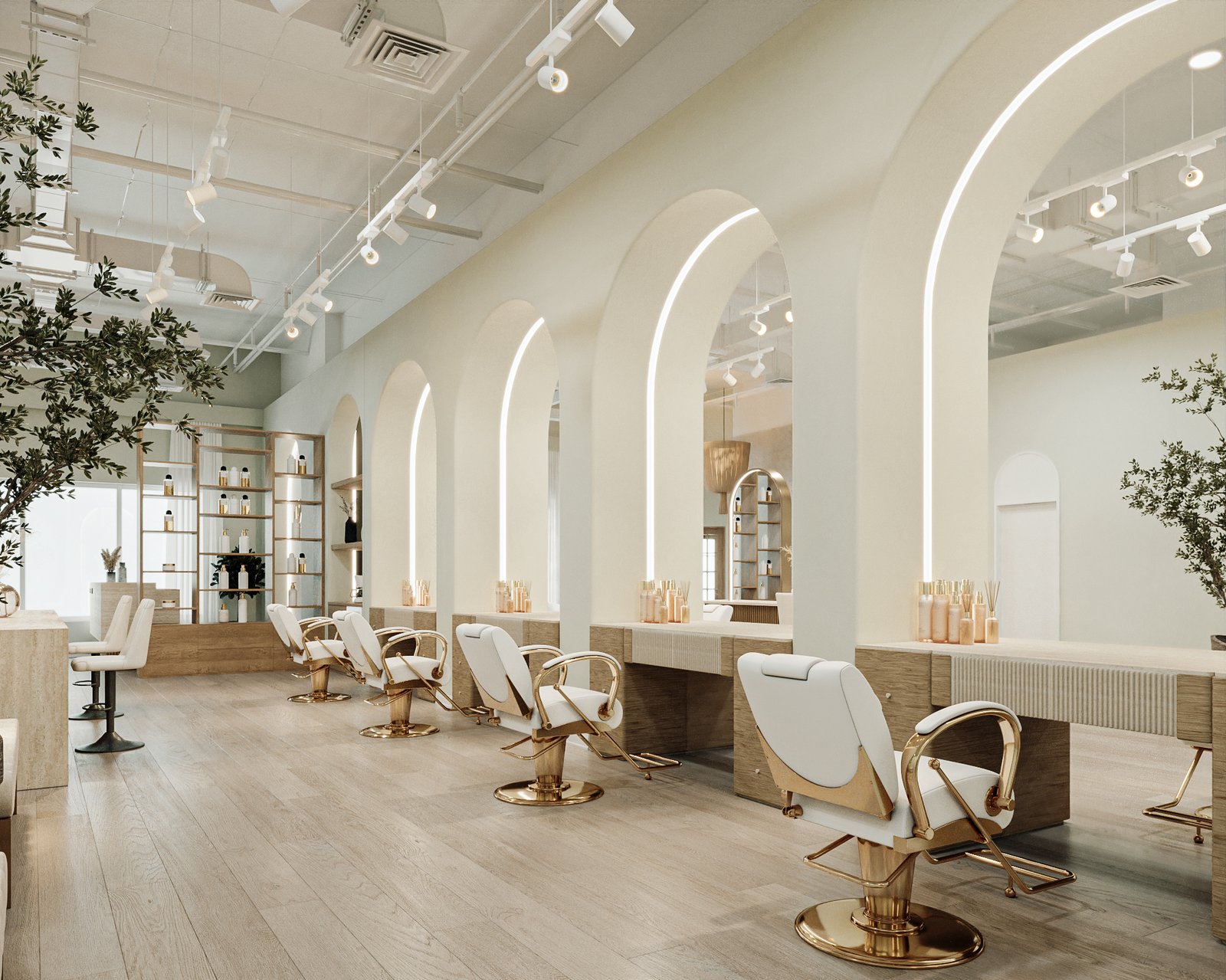 luxury salon chairs gold trim