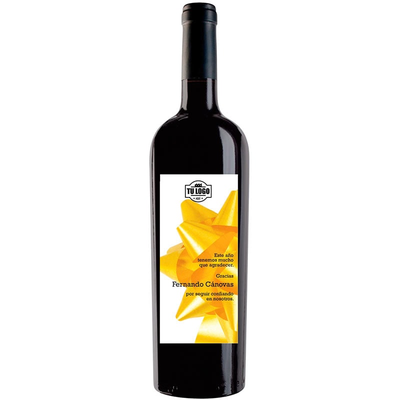 Botella de vino personalizada regalo empresa EM001