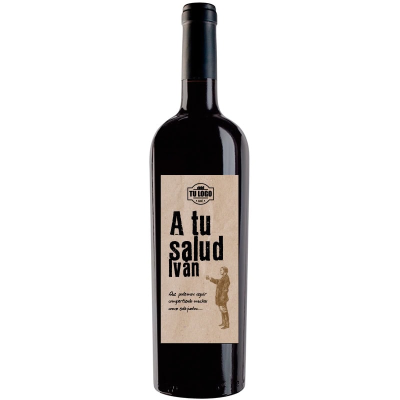Botella de vino personalizada regalo empresa EM009