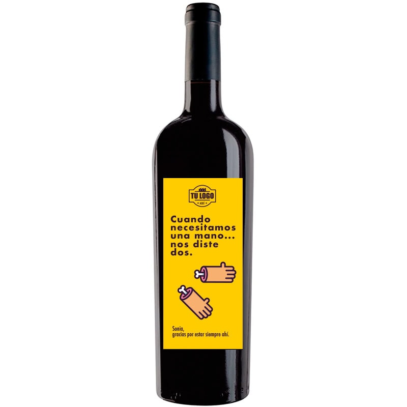 Botella de vino personalizada regalo empresa EM010