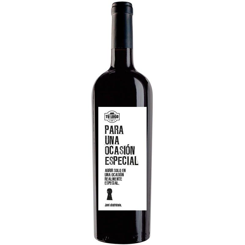 Botella de vino personalizada regalo empresa EM011