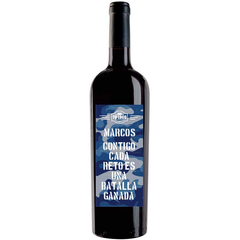 Botella de vino personalizada regalo de empresa EM014