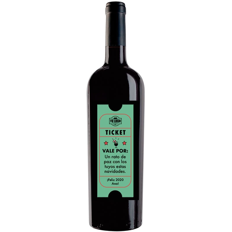 Botella de vino personalizada regalo de empresa EM016