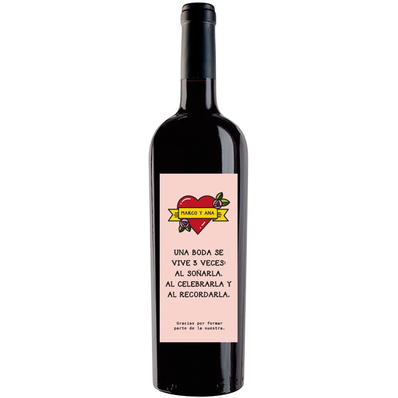 Botella de vino personalizada EV012