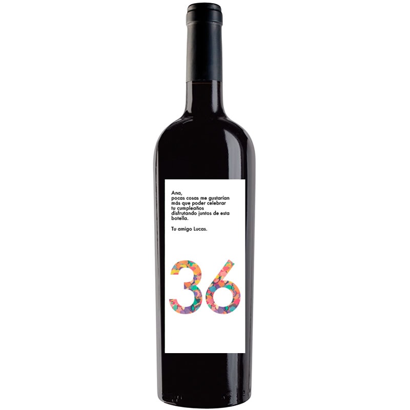 Botella de vino personalizada F008