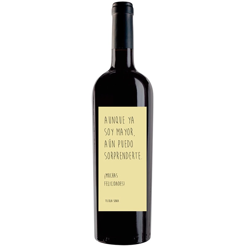 Botella de vino personalizada F014