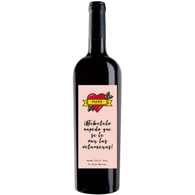 Botella de vino personalizada F017