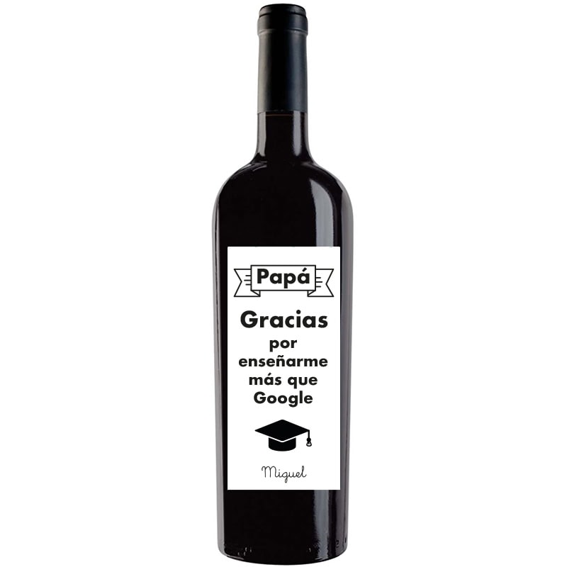 Botella de vino personalizada F026