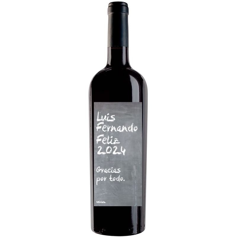 Botella de vino personalizada Navidad N007