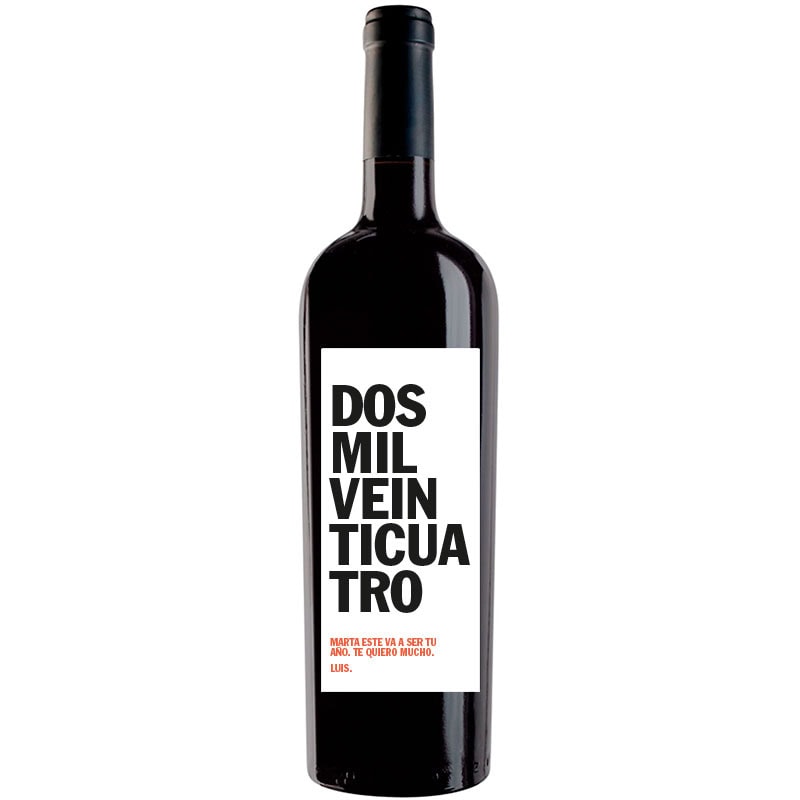 Botella de vino personalizada Navidad N008