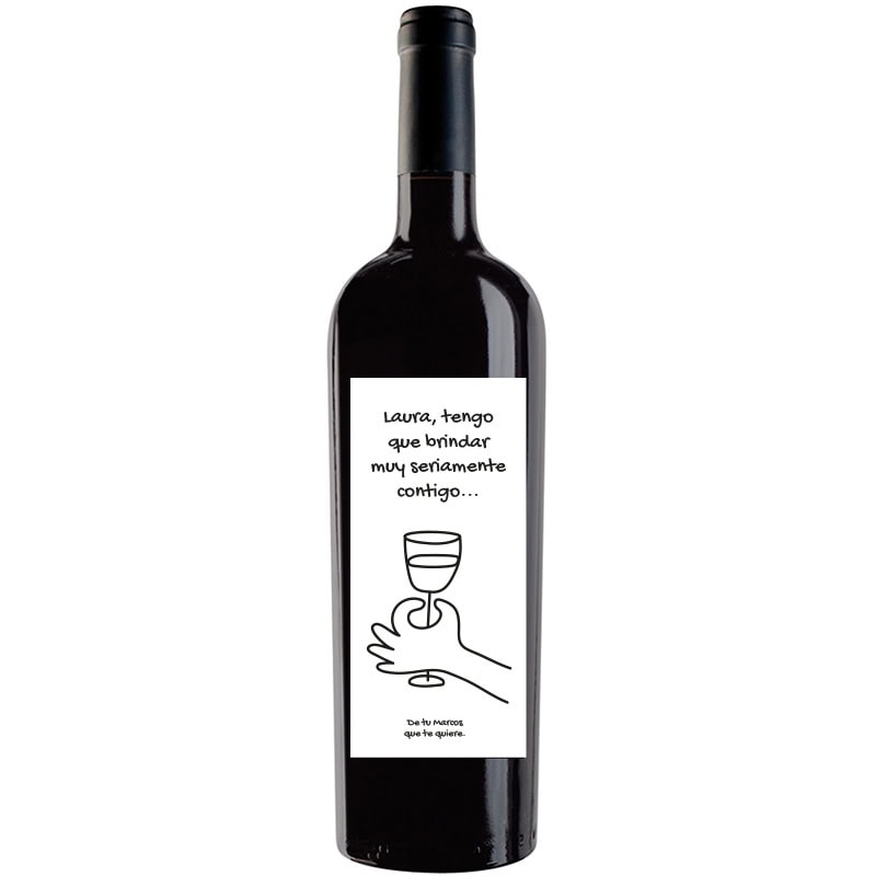 Botella de vino personalizada R028