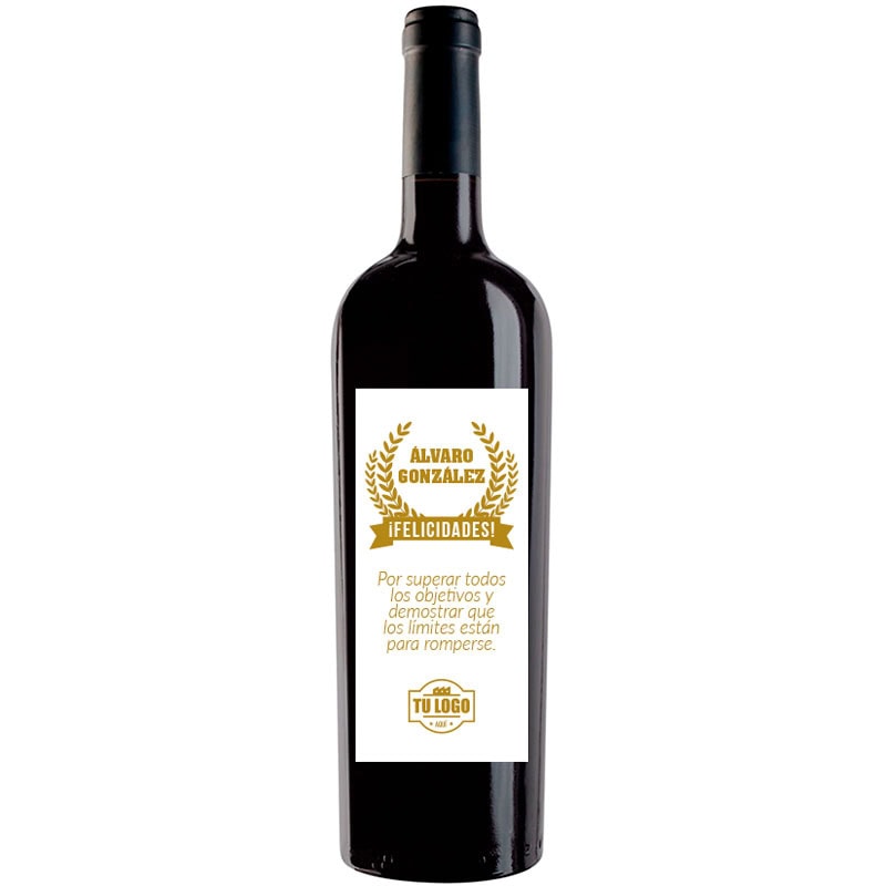 Botella de vino personalizada regalo de empresa EM022