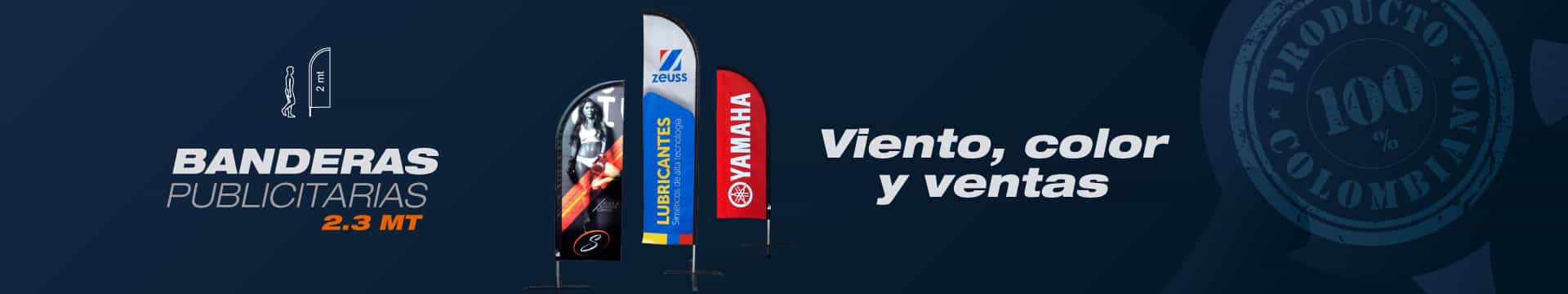 bandera publicitaria para eventos y feria empresarial en medellin