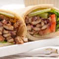 kafta shawarma chicken pita wrap roll sandwich traditional arab mid east food