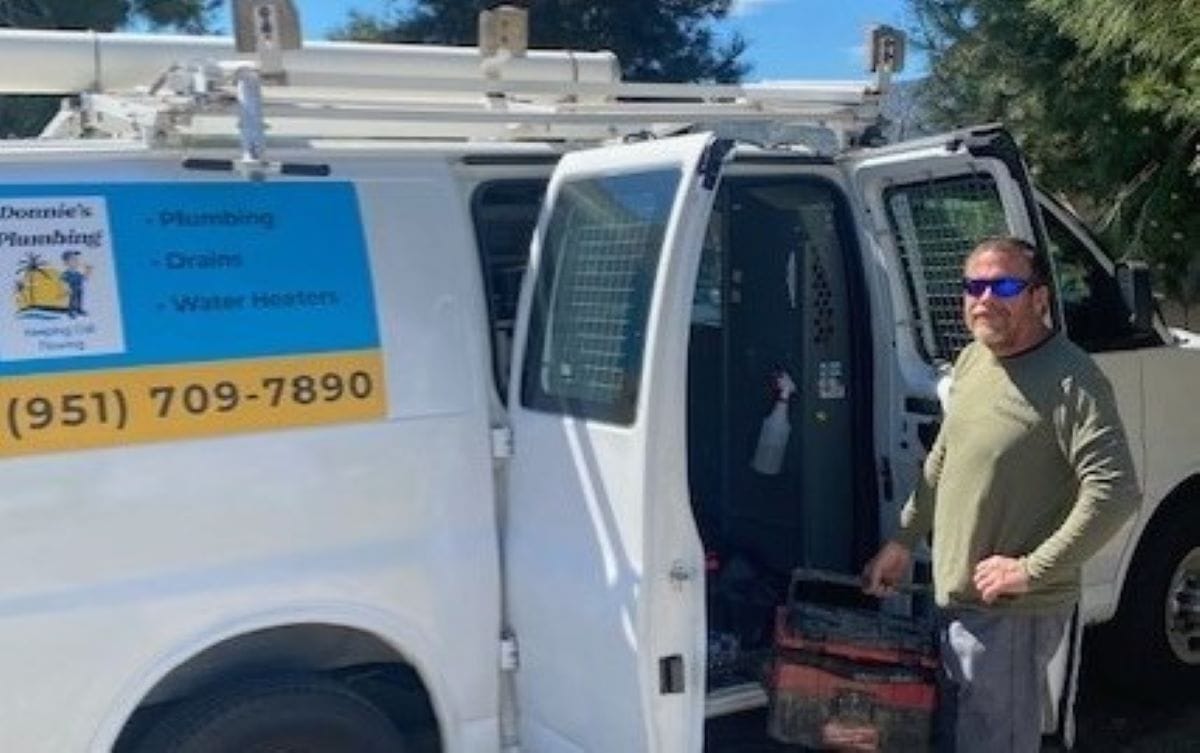 Donnie's Plumbing service van in Murrieta