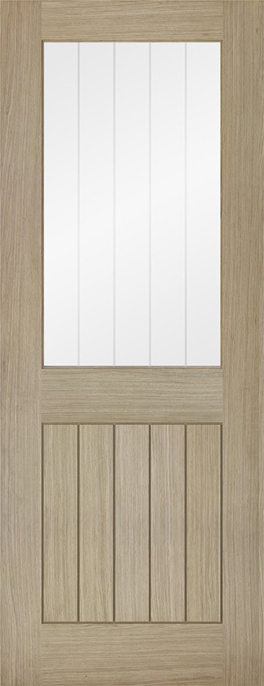 LPD Light Grey Belize 1L Pre-finished Frosted Lines Internal Glazed Door