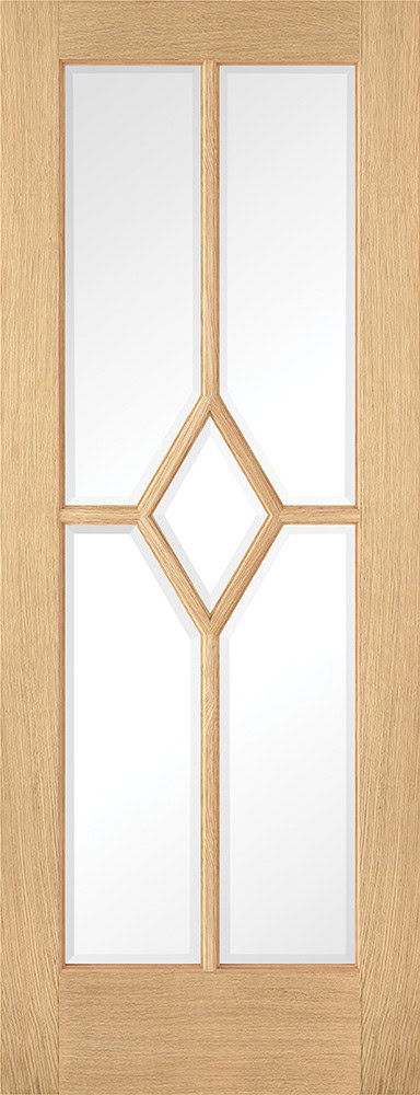 LPD Oak Reims Pre-Finished Beveled Glass Internal French Door