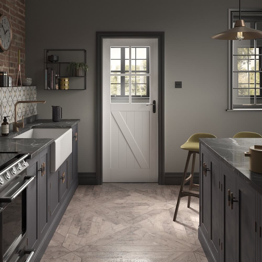 xl joinery white primed cottage with clear glass