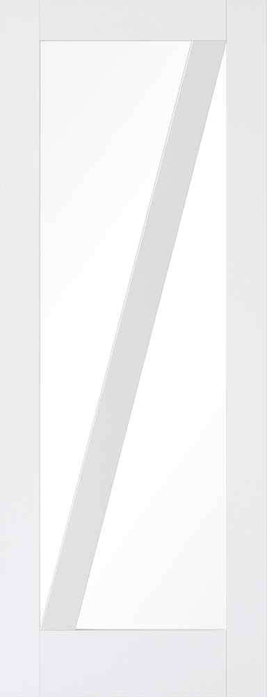 LPD White Barn Glazed Primed Clear Internal Door