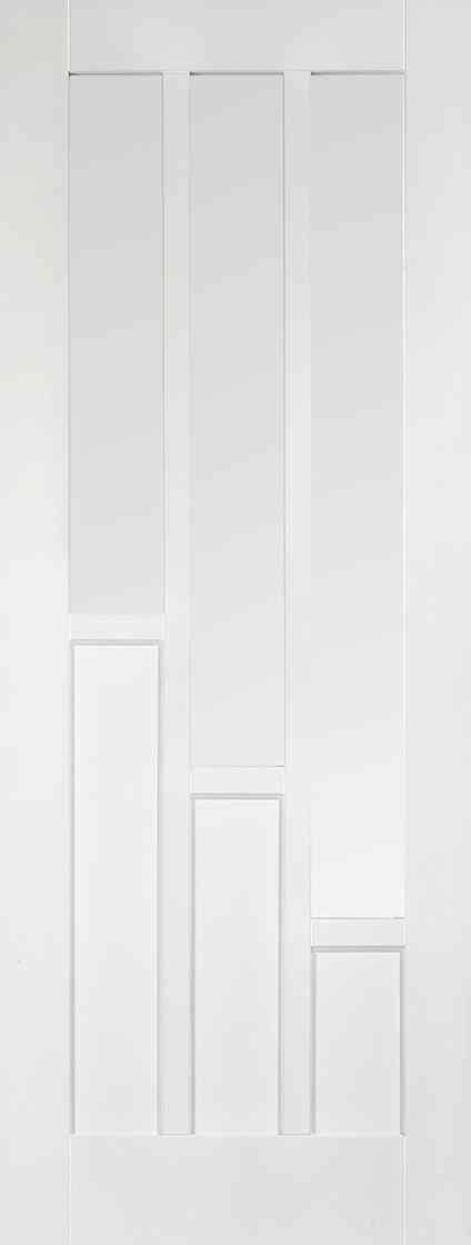 LPD White Coventry Glazed 3L Primed Clear Glass Internal Door