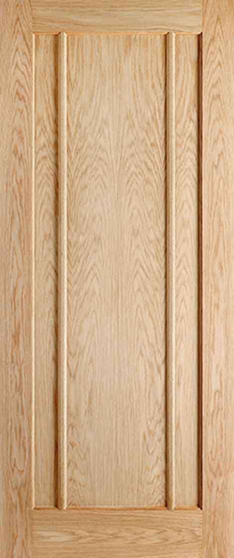LPD Oak Lincoln Glazed 3L Unfinished Clear Glass Internal Door