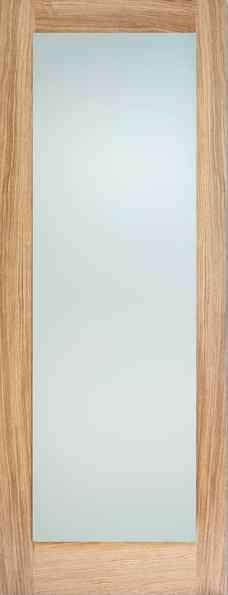 LPD Oak Pattern 10 1L Unfinished Frosted Glass Internal Glazed Door