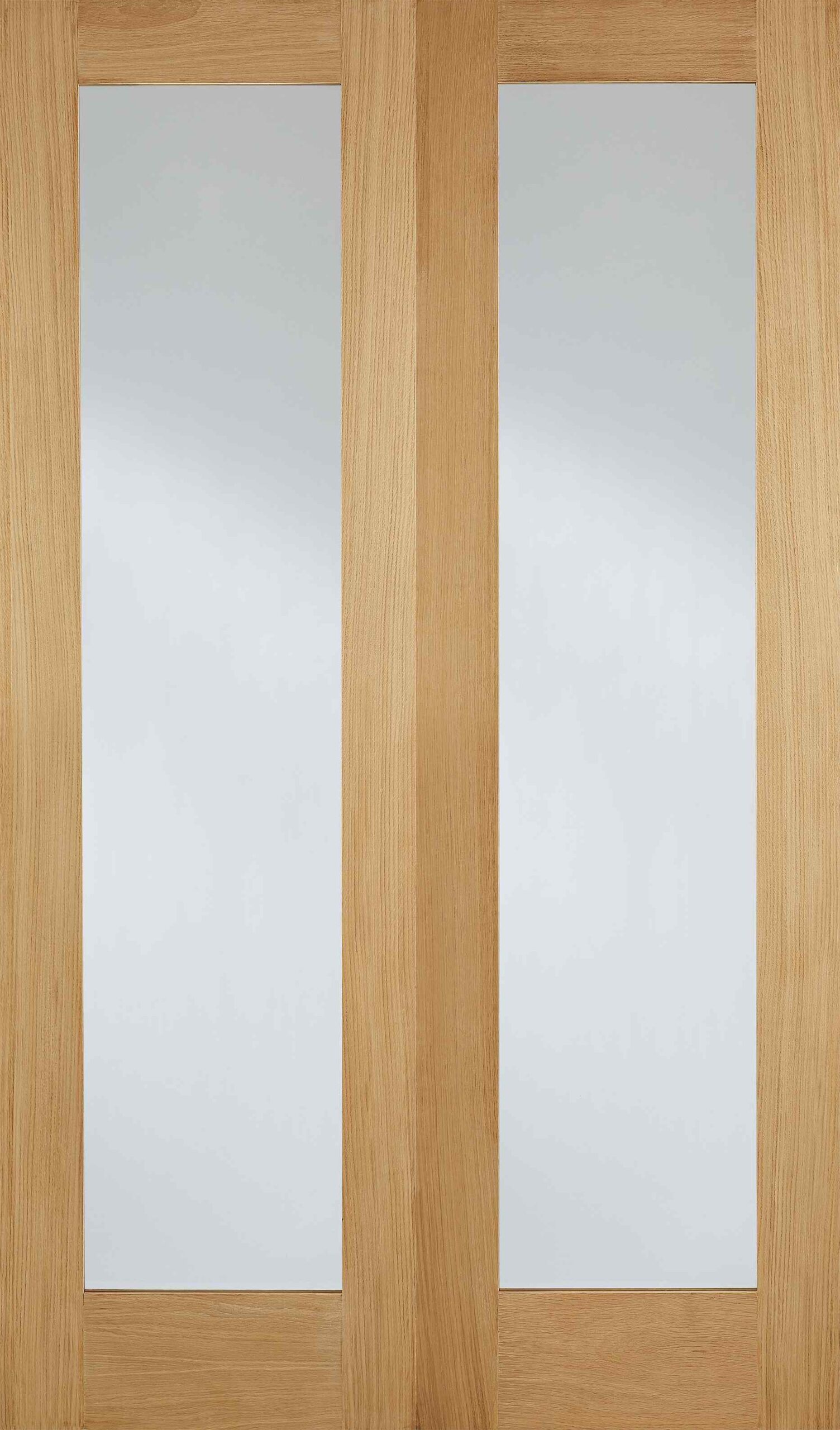 LPD Oak Pattern 20 Unfinished Glass Internal French Door