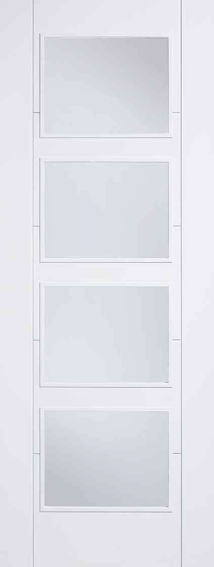 LPD White Vancouver Glazed 4L Primed Glass Internal Fire Door