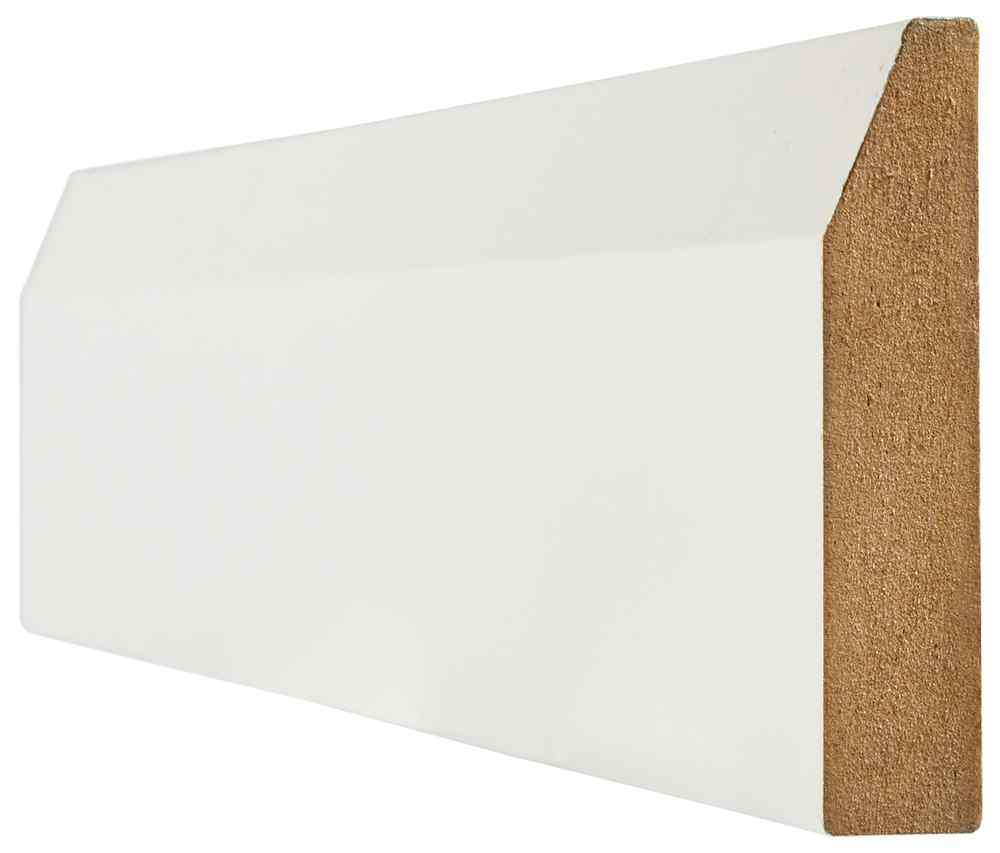 lpd white primed skirting single groove