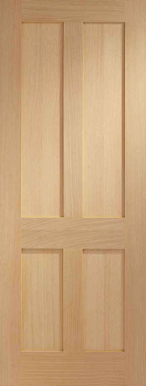 XL Joinery Victorian Shaker 4P Internal Oak Fire Door