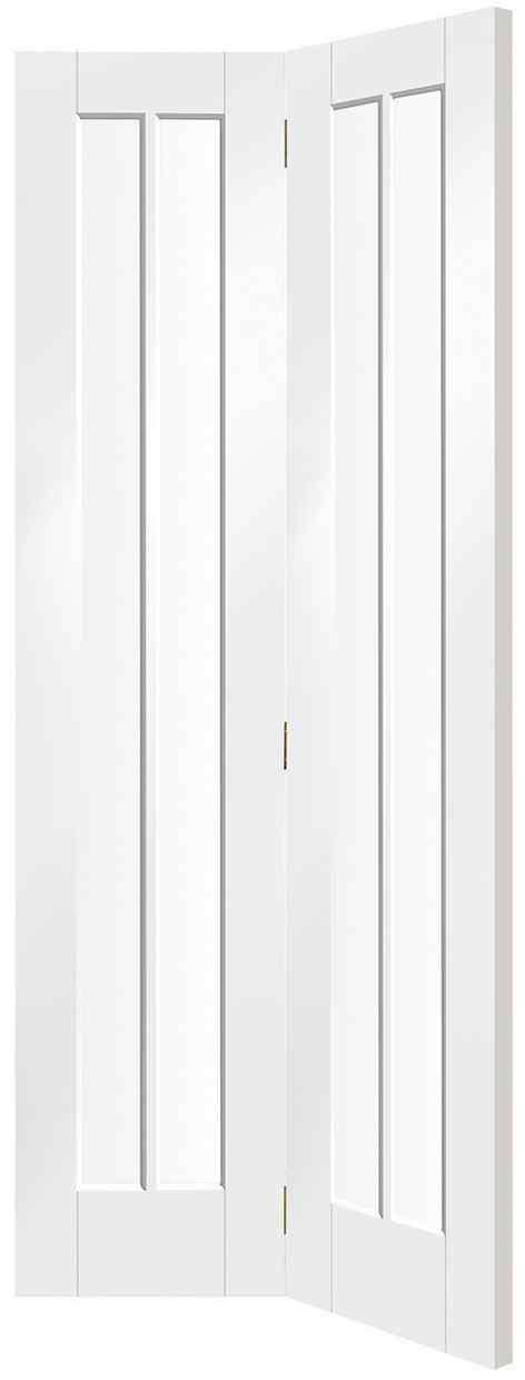 XL Joinery Worcester Internal White Primed Bi-Fold Glazed Door with Clear Glass