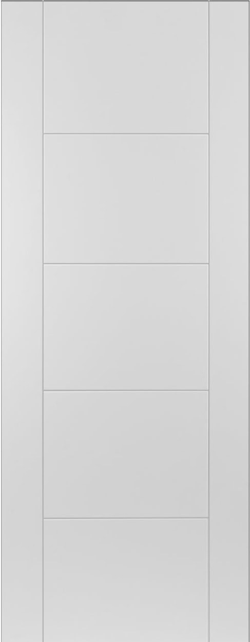 PM Mendes ISEO Flush Grooved White Primed Internal Door