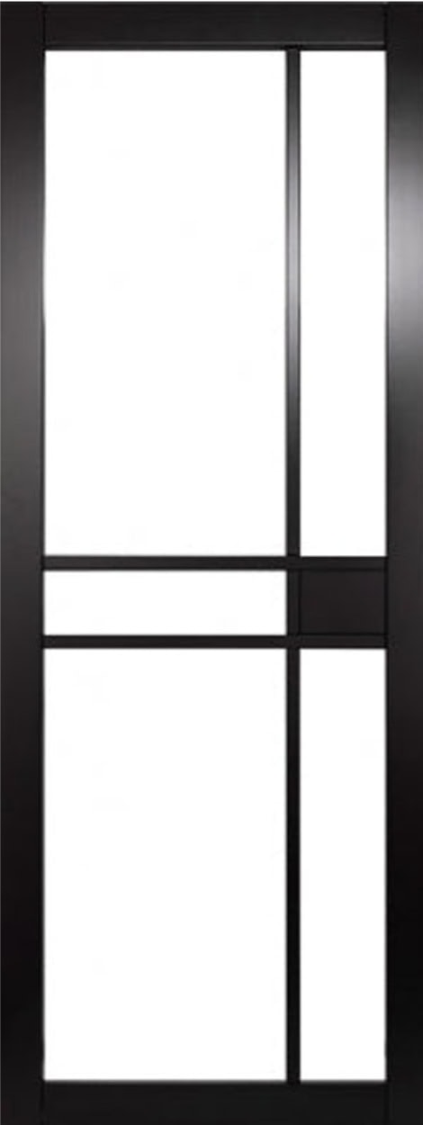 PM Mendes Black Naples Clear Glazed Primed Door