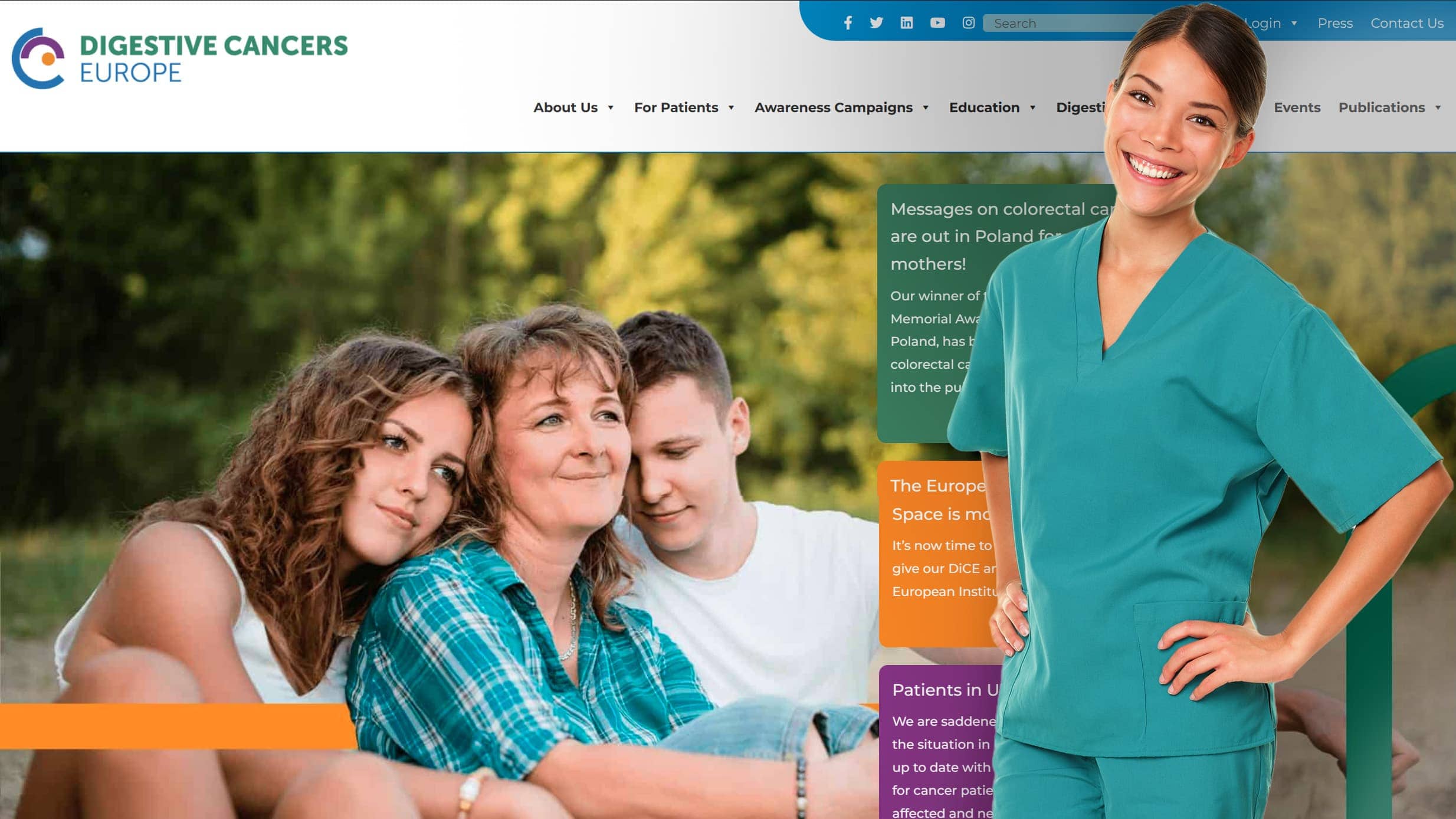 Digestive Cancers Europe Association Website