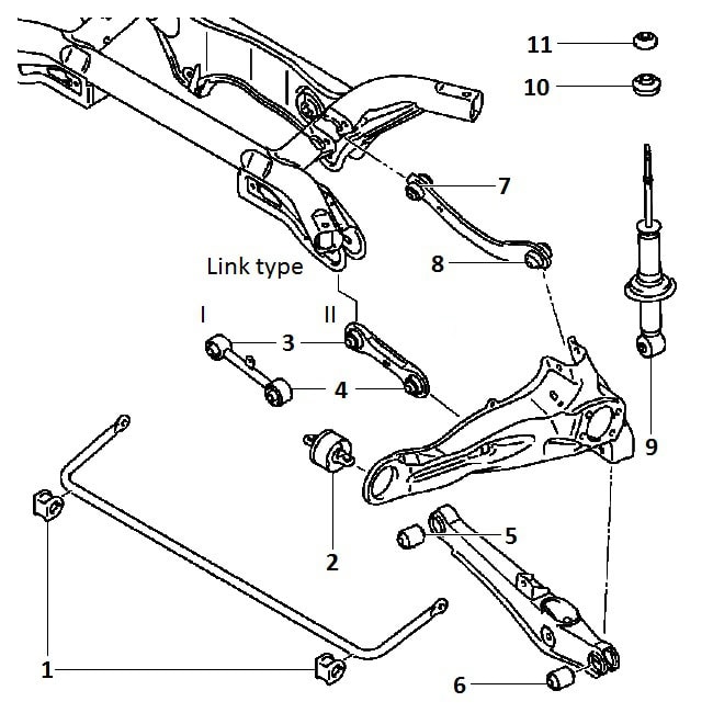 Rear suspension 4WD