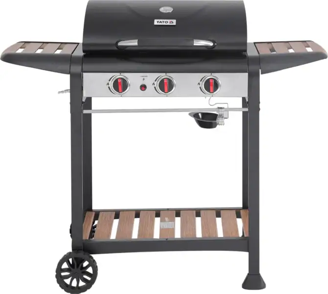 Grill gazowy z pokrywą Natori 3 palniki 9 kW YATO – produkt z Bricomarché