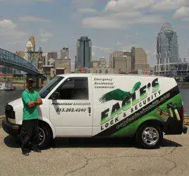 Eagle's Locksmith Cincinnati mobile service van providing emergency locksmith services