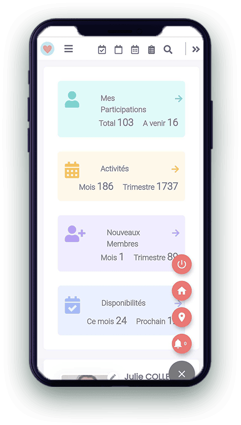 <span>The mobile application</span><br>eBrigade