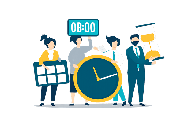 Time clock, working hours